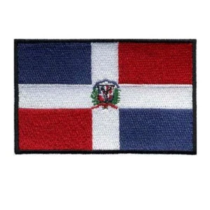 BANDERA REPÚBLICA DOMINICANA HIERRO EN PARCHE 3" Apliques Bordados Orgullo Nacional - Imagen 1 de 2