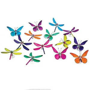 Butterfly & Dragonfly Suncatcher Window Charms x 4 - Picture 1 of 1