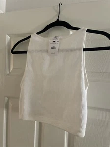 Cotton On Seamless Benni High Neck Tank Top Size M/L. White - Picture 1 of 2