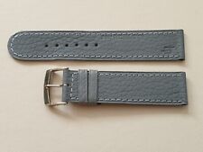 New Old Stock 1970’s Original Lip Michel D’OR Grey Leather 20mm Watch Strap