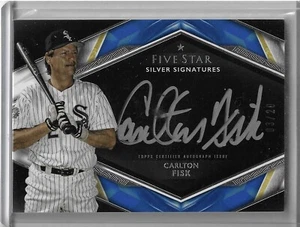 2012 Topps Five Star Auto Silver Signatures Carlton Fisk #SS-CAF Auto /20 HOF - Picture 1 of 2