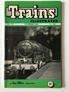 Trains Illustrated Magazine Nov 1958 #122 Cover Royal Scot 4-6-0 No45102 165 - Imagen 1 de 2