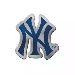 NEW YORK YANKEES PREMIUM ACRYLIC CHROME 3-D AUTO EMBLEM MLB LICENSED 3" - Picture 1 of 1