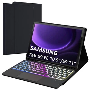 for Samsung Galaxy Tab S10 FE/S9 FE 10.9"/S9 11" Keyboard Case 3 Zone 7 Color... - Picture 1 of 6