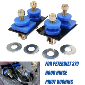 New Engine Hood Hinge Pivot Bushing & Mounting Bolt Set Kits For Peterbilt 379 - Picture 1 of 9