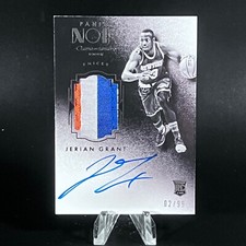 Jerian Grant 2015 Noir Black and White Rookies /99 #213 RPA Rookie Patch Auto RC