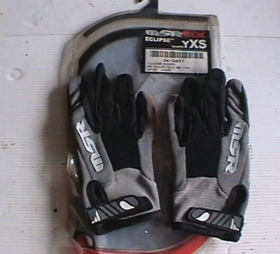 MSR MX M5 ECLIPSE ЧЕРНЫЙ СЕРЫЙ МОЛОДЕЖЬ X-МАЛЕНЬКИЙ МОТОКРОСС GRASSTRACK СПИДВЕЙ ПЕРЧАТКИ - Изображение 1 из 3