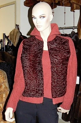 TSE ROJO ARCILLA CACHEMIR Y PIEL SWAKARA CÁRDIGAN SUÉTER CHAQUETA L $3,500+ NUEVO Foto 1 de 4
