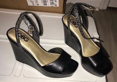 Womens black wedge heels - Image 1 of 4