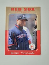 TOREY LOVULLO 2010 PAWTUCKET RED SOX MINOR LEAGUE Autograph Signed Auto