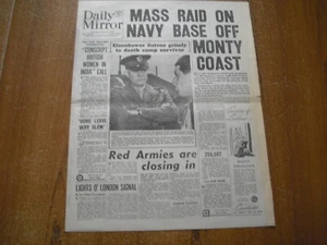 WW2 WARTIME NEWSPAPER - DAILY MIRROR - APRIL 19th 1945 - Picture 1 of 3
