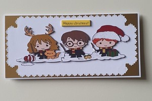 Handmade Harry Potter Christmas Card I can personalise if required 