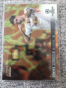 Dominik Szoboszlai 2020-21 Stadium Club Chrome UCL Orange Yellow Electric Wave