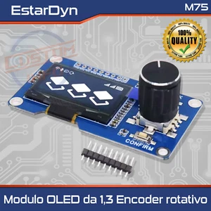 Modulo OLED 1,3" Bianco IIC con Encoder EC11 Pulsante per Arduino Estardyn - Foto 1 di 5