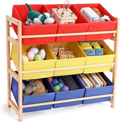 3-Tier Toy Storage Unit - Multipurpose Storage Organiser for Kids Toy Storage - Image 1 of 4