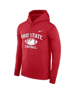 NWT Nike Ohio State Buckeyes Red Pullover Hoodie Jacket Retro Adult Size Large - Picture 1 of 16