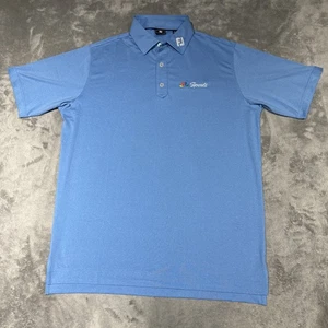 Camisa Polo Deportiva FootJoy NBC Para Hombres Grande Azul Golf Bordada Edición Tour - Imagen 1 de 8