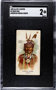 1888 N2 Allen & Ginter American Indian Chiefs DEER HAM (SGC 2 GD) - Picture 1 of 2