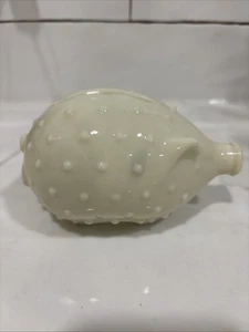 Small Off White Hobnail Milk Glass Piggy "Bank" - Picture 1 of 5