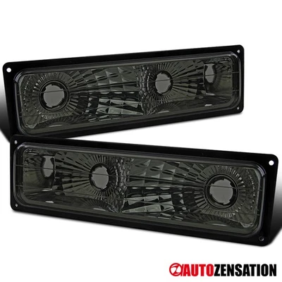 Fit 1988-1998 Chevy/GMC C10 C/K 1500 2500 3500 Smoke Bumper Lights Signal Lamps - Image 1 of 4