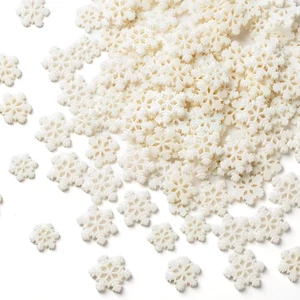 120PCS Snowflake Resin Multi Size White Mini Snowflake for Craft Tiny Resin  - Bild 1 von 12