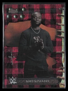 2025 Topps Chrome WWE x Cactus Jack #22 Kofi Kingston Red And Black - Picture 1 of 2