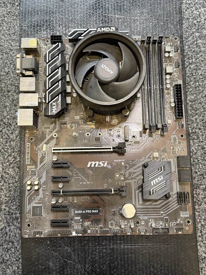 AMD Ryzen 7 2700 @ 3.2GHz DDR4 MSI B450-A PRO MAX + Cooler - Image 1 of 4