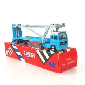 Corgi Juniors Volvo Car Transporter Globetrotter Blue Silver Diecast Model Lorry - Picture 1 of 12