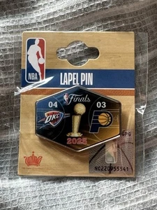 Oklahoma City Thunder 2025 NBA Finals Champions Score Pin Indiana Pacers - Picture 1 of 3