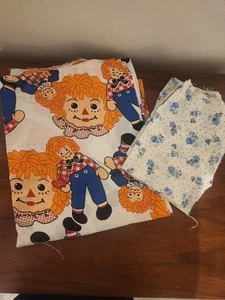 vintage raggedy ann and andy fabric The Bobbs Merrill Company - Picture 1 of 4