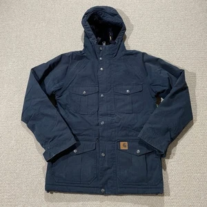 Carhartt WIP Jacket Mens Small Black Heavy Field X Mentor Coat Workwear - Picture 1 of 13