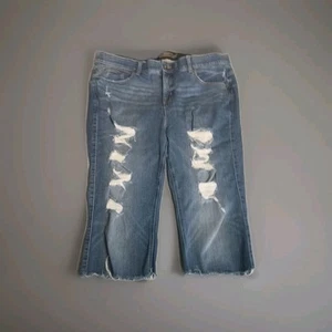 Torrid Capri/Crop Distressed & Destroyed Raw Hem Jeans Blau Damen Gr. 20 T - Bild 1 von 11