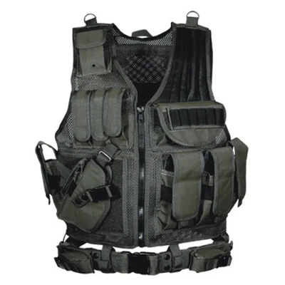 UTG 547 Law Enforcement SWAT Tactical Vest Right Handed Black Airsoft Paintball - Image 1 of 3