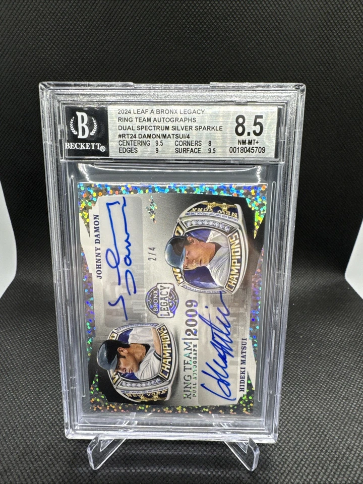 Autógrafos del equipo Leaf A Bronx Legacy Ring 2024 Johnny Damon & Hideki Matsui 2/4 Foto 1 de 4