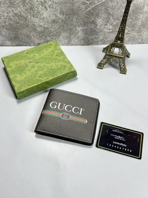 Leather Card Holder Bifold Men Wallet Slim Money Clip Luxury Minimalist Wallet - Image 1 of 4