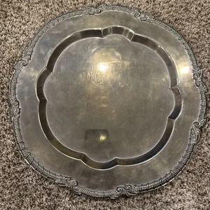 Vintage Royal Gallery of Silver Teller Butler Serviertablett mit Fuß großes Tablett - groß - Bild 1 von 5
