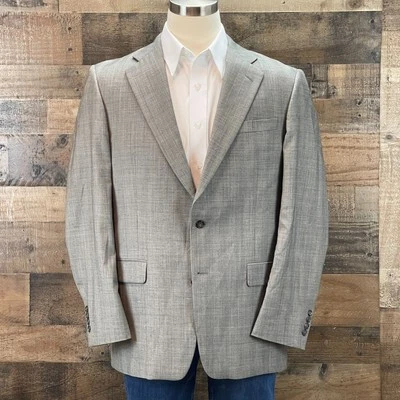 Abrigo Deportivo Hickey Freeman Blazer Lana Para Hombres 41R Gris Cuadros Traje Chaqueta Foto 1 de 4