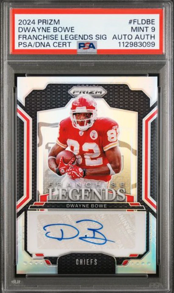 2024 PANINI PRIZM #FLDBE ДУЭЙН БОУ ЛЕГЕНДЫ ФРАНШИЗЫ SIG PSA КАК НОВЫЙ 9 С АВТОГРАФОМ - Изображение 1 из 2