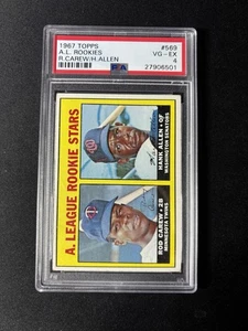 1967 Topps #569 A.L. Rookies Rod Carew / H.Allen PSA 4 - Picture 1 of 2