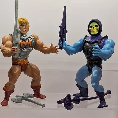 Vtg HE-MAN & SKELETOR Motu Masters Of The Universe Action Figures Lot 9 - Image 1 of 4