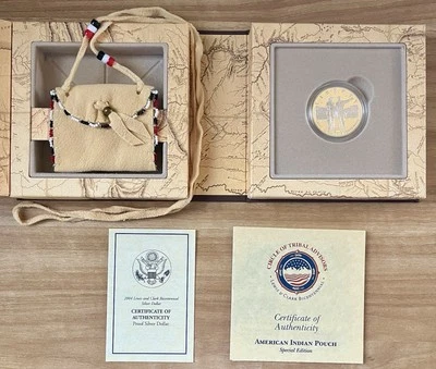 2004 US Mint Lewis & Clark Coin & Pouch Set Hunkpapa Lakota, Standing Rock Sioux - Image 1 of 4