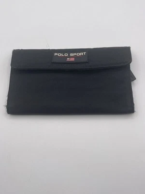 Vintage 90s Polo Sport Ralph Lauren Trifold Wallet Clutch Black Card Holder Y2K - Image 1 of 4