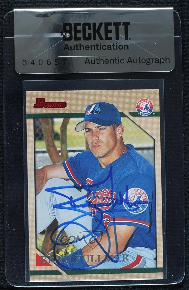 Bowman Brad Fullmer #369 BAS 1996 sello de autenticidad automático Foto 1 de 2