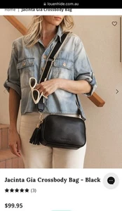 Louenhide Jacinta Gia Crossbody Bag – Black – RRP $99 – With 2 Extra Straps - Picture 1 of 10