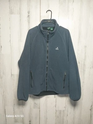 Jaqueta Eastern Mountain Sports EMS masculina grande verde lã zíper completo Windblok - Imagem 1 de 4