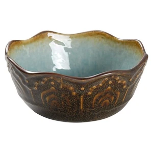 Gibson Designs Maison Morocco Turquoise Individual Soup/Salad Bowl 8938347 - Picture 1 of 1