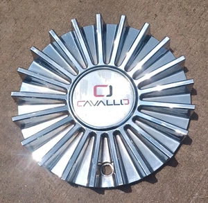 Cavallo custom wheel center cap, chrome, part number C-1321-2 - Picture 1 of 3