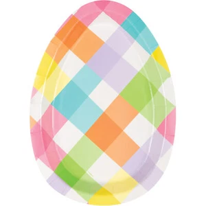 Easter Party Plate Easter Egg Paper Party Plates Spring Party Tableware x 8 - Picture 1 of 1