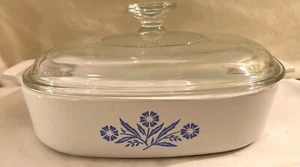 Corningware A-8-B Casserole With Lid Blue Cornflower - Picture 1 of 6