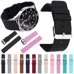 12/14/16/18/20/22mm Watch Band Braided Nylon Canvas Strap Bracelet Replacement - Picture 1 of 42